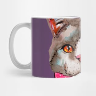 Watercolor cute fluffy kitty cat Mug